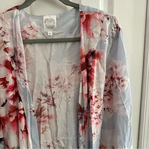 Plum Pretty Sugar Floral Rayon Bridal Robe Women’s XS - Picture 5 of 8